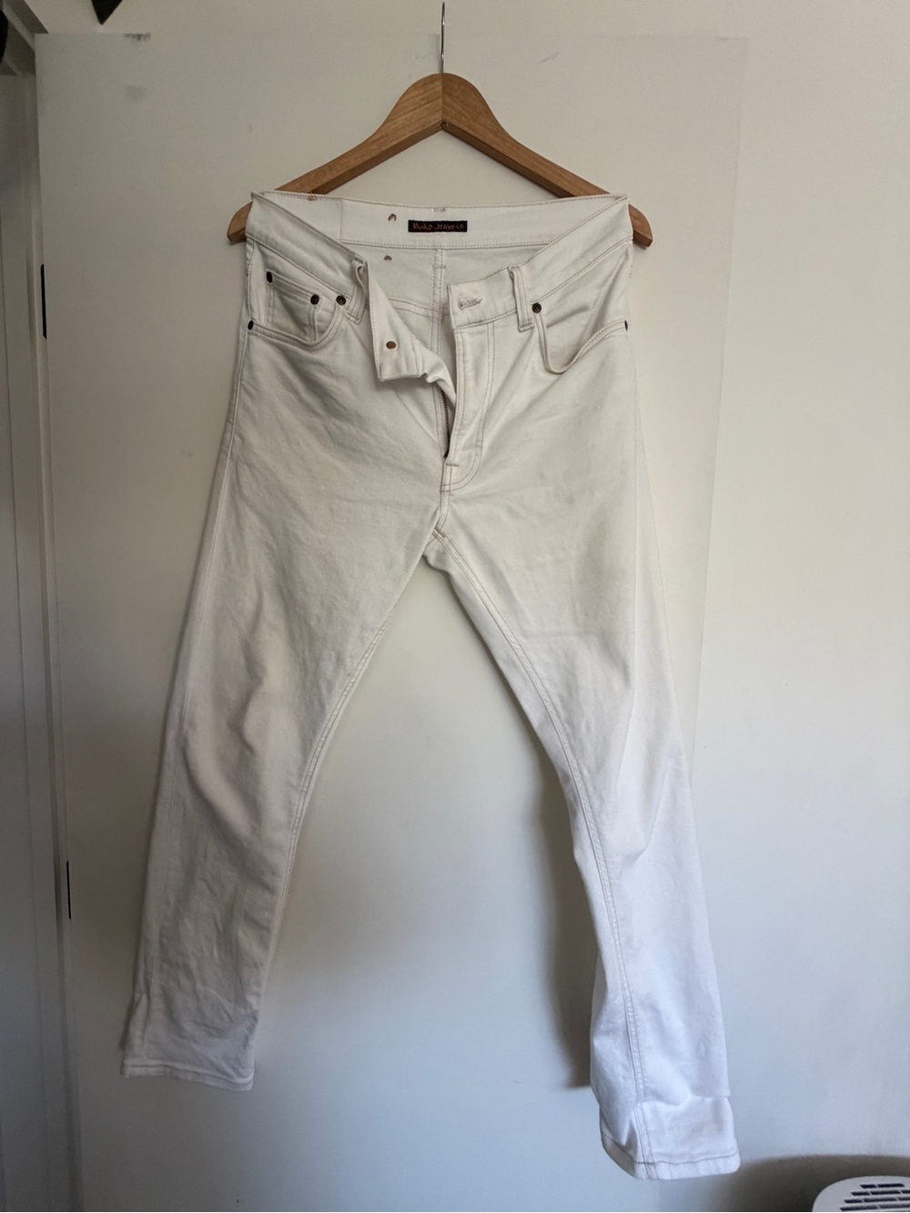 Nudie Jeans White Men’s Lean Dean